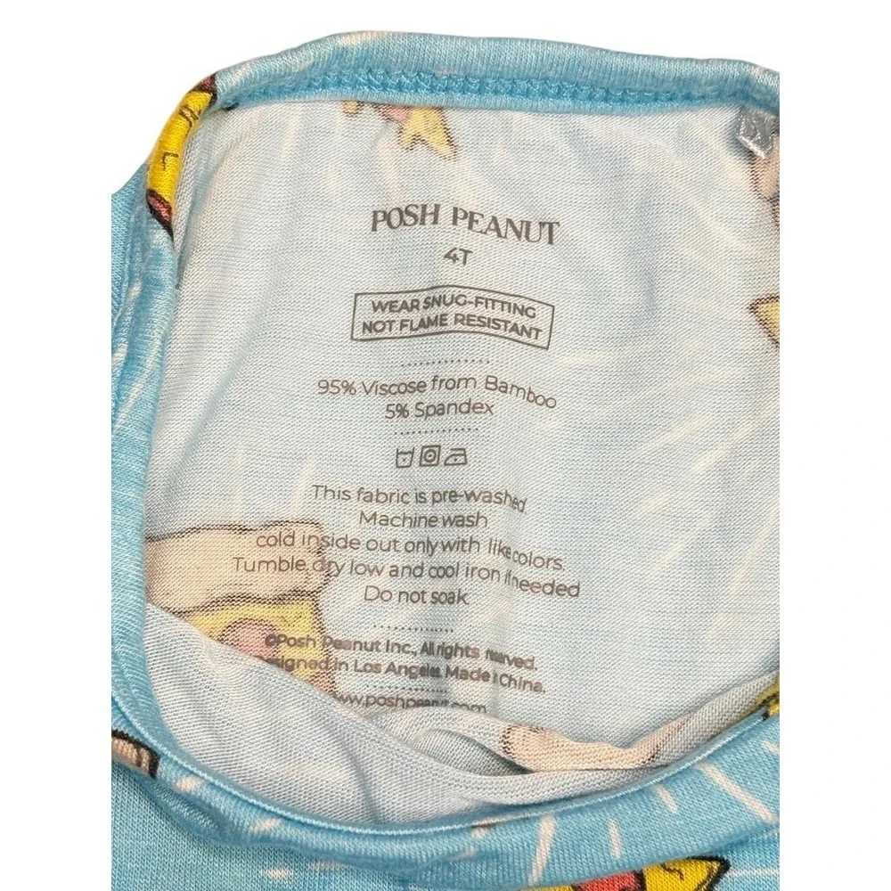 Posh Peanut Bamboo Hot & Ready Pizza Blue Pajama Pant Set‎ 4T Whimsygoth Fantasy